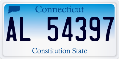CT license plate AL54397