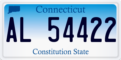 CT license plate AL54422