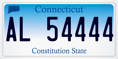 CT license plate AL54444