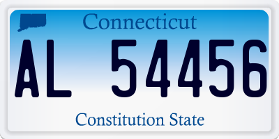 CT license plate AL54456