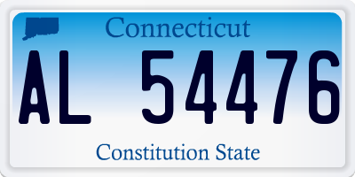CT license plate AL54476