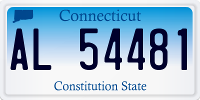 CT license plate AL54481