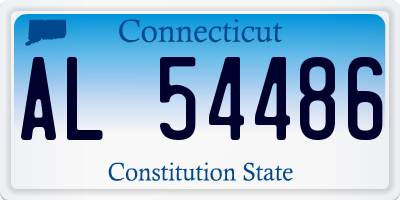CT license plate AL54486