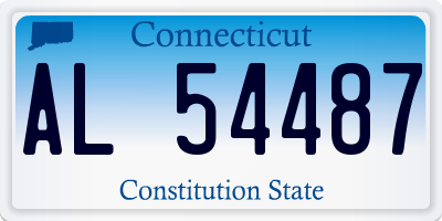 CT license plate AL54487