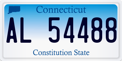 CT license plate AL54488