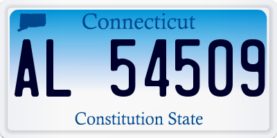 CT license plate AL54509