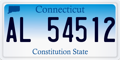 CT license plate AL54512