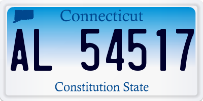 CT license plate AL54517