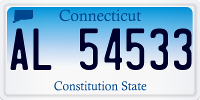 CT license plate AL54533