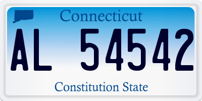 CT license plate AL54542