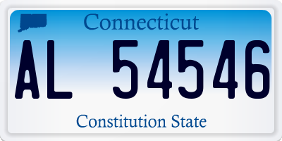 CT license plate AL54546