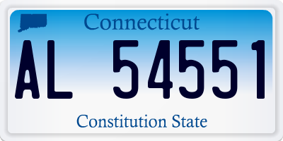 CT license plate AL54551