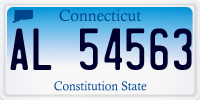 CT license plate AL54563