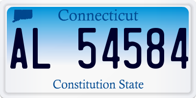 CT license plate AL54584