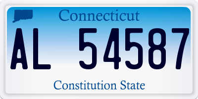 CT license plate AL54587