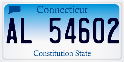 CT license plate AL54602