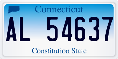 CT license plate AL54637