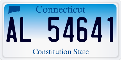 CT license plate AL54641