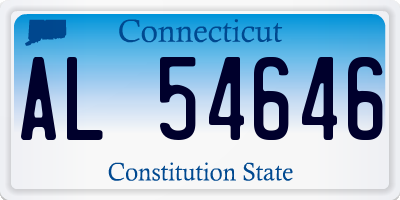 CT license plate AL54646