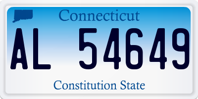 CT license plate AL54649