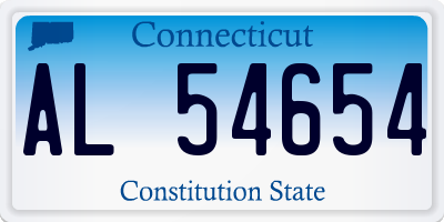 CT license plate AL54654