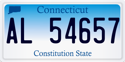 CT license plate AL54657