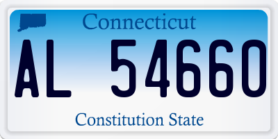 CT license plate AL54660