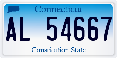 CT license plate AL54667