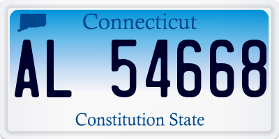 CT license plate AL54668