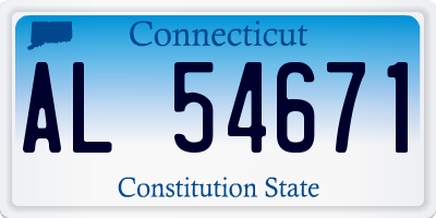 CT license plate AL54671