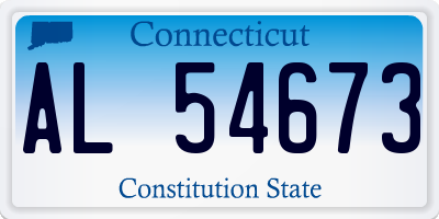 CT license plate AL54673