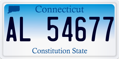 CT license plate AL54677