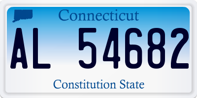 CT license plate AL54682