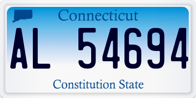 CT license plate AL54694