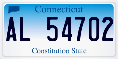 CT license plate AL54702