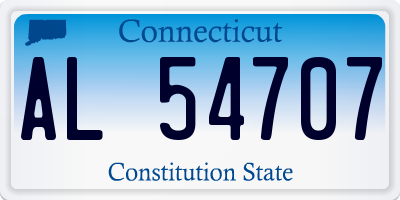 CT license plate AL54707