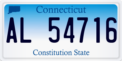 CT license plate AL54716