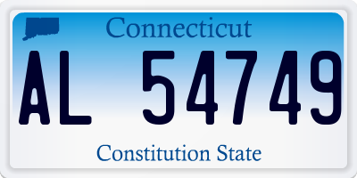 CT license plate AL54749