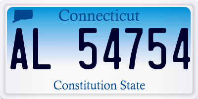 CT license plate AL54754