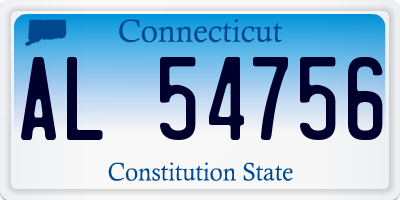 CT license plate AL54756