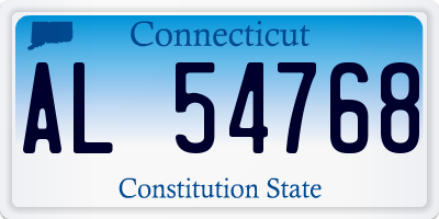 CT license plate AL54768