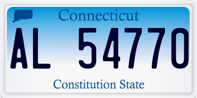 CT license plate AL54770
