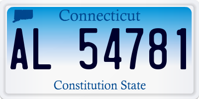 CT license plate AL54781