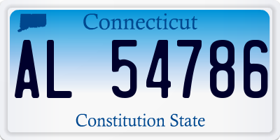 CT license plate AL54786