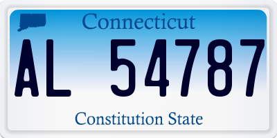 CT license plate AL54787