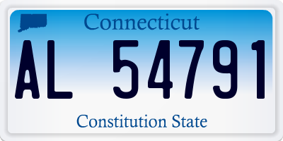 CT license plate AL54791
