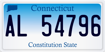 CT license plate AL54796