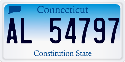 CT license plate AL54797