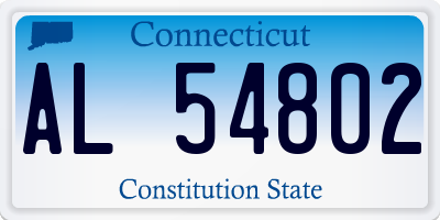 CT license plate AL54802