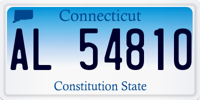 CT license plate AL54810